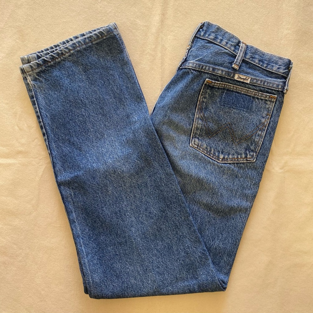 Wrangler Men's Relaxed Straight Fit 100% Cotton Denim Jeans 34x32 Medium Wash